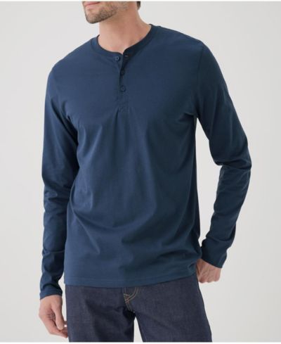 Pact Men's Organic Cotton Softspun Long Sleeve Henley