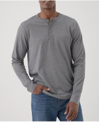 Pact Men's Organic Cotton Softspun Long Sleeve Henley