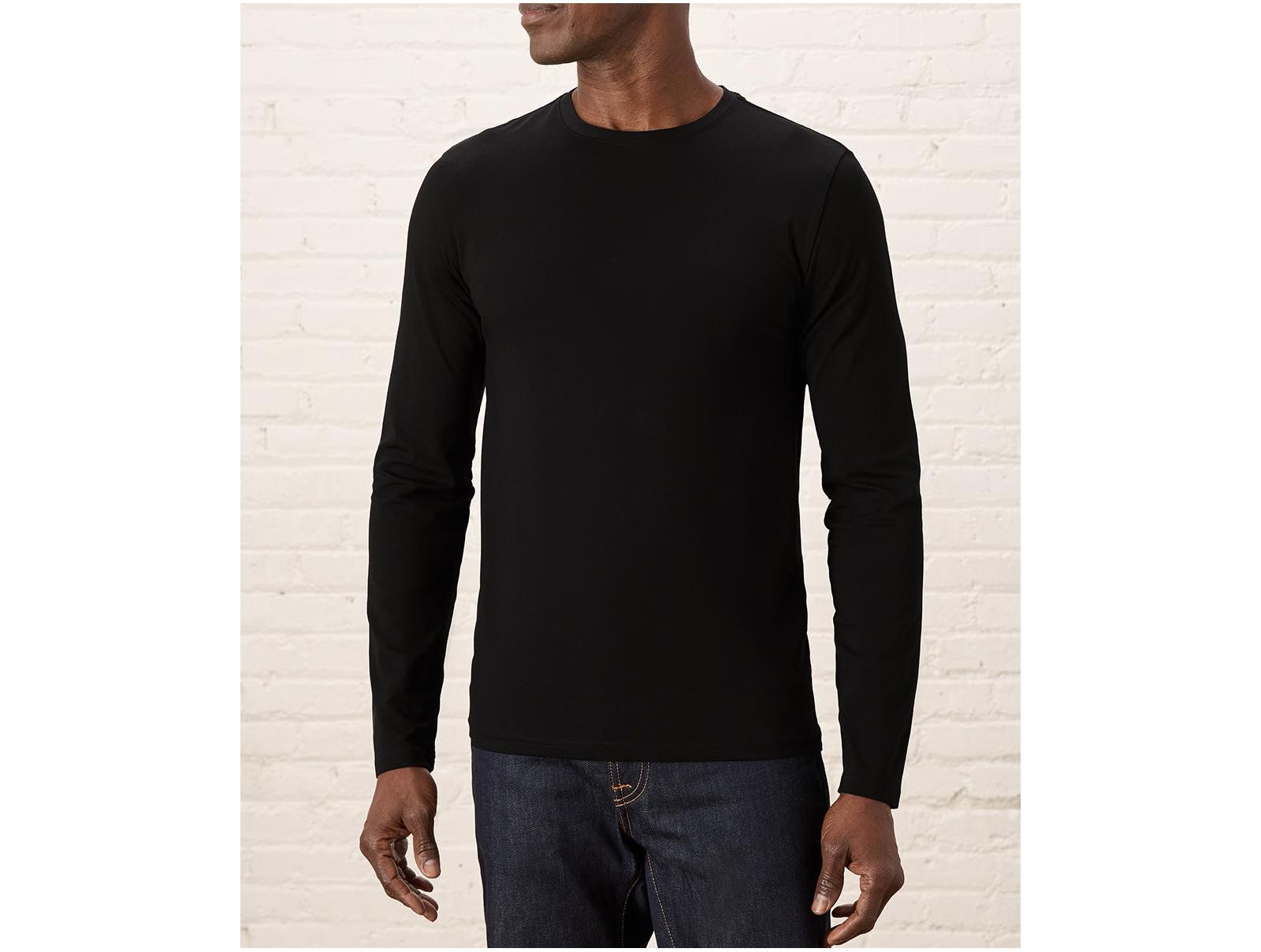 Pact Men's Organic Cotton Luxe Stretch Jersey Slim Long Sleeve Tee