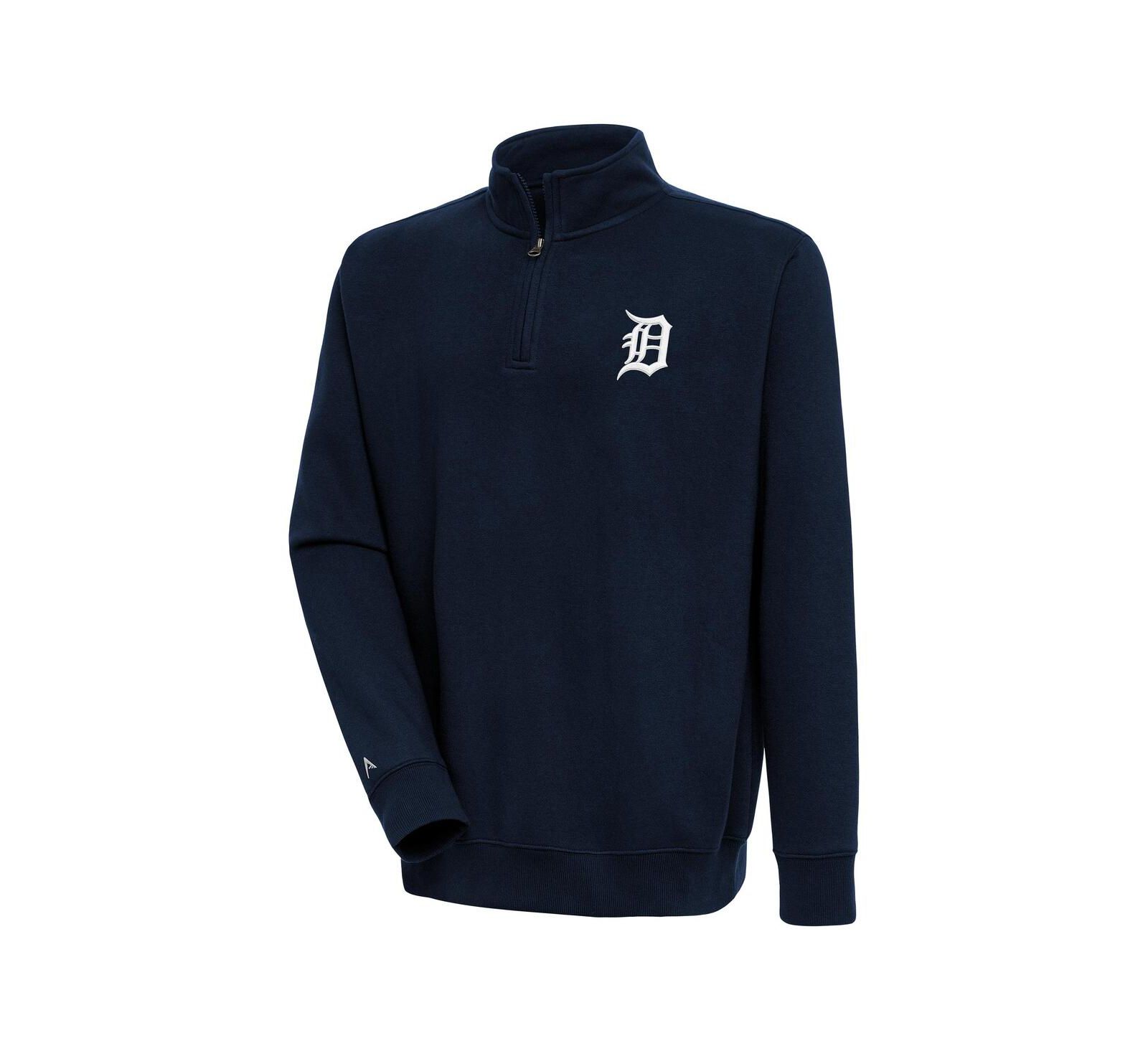 Мужской джемпер Antigua Detroit Tigers Victory Quarter-Zip Pullover Top