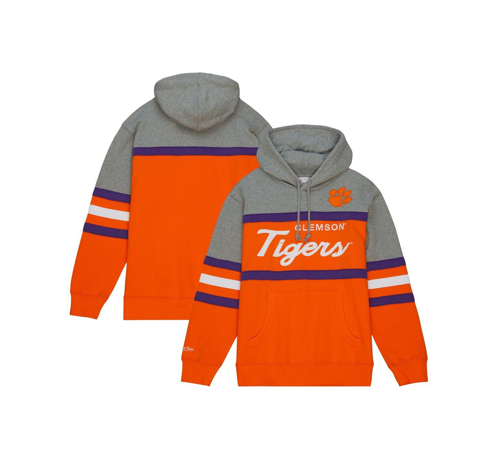 Mitchell & Ness мужское худи Clemson Tigers Head Coach, оранжевое