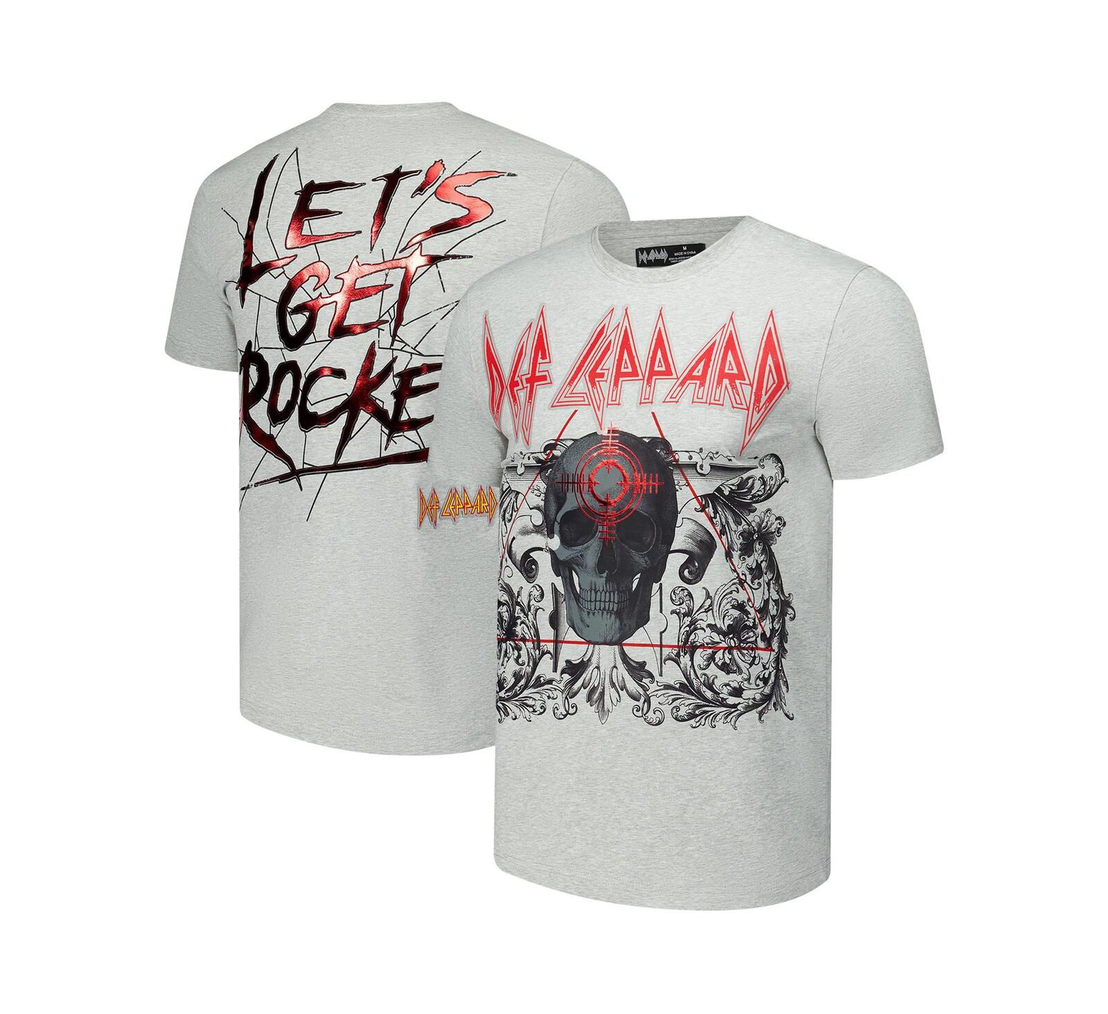 Freeze Max Мужская футболка Def Leppard Let's Get Rocked, светло-серая