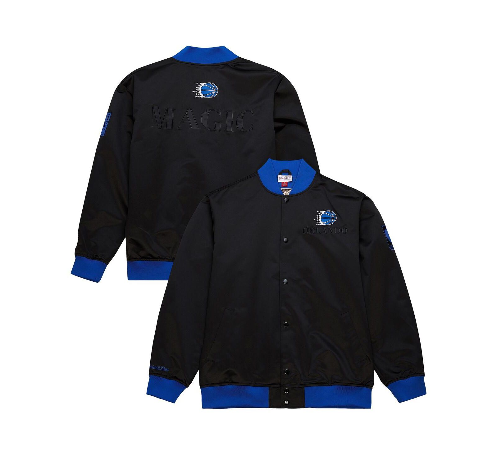 Mitchell & Ness Men's Black Orlando Magic Hardwood Classics Team OG 3.0 Lightweight Satin Full-Snap Jacket