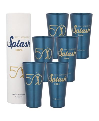 Atlantic Group Distribution THE PLAYERS 50th Anniversary Sawgrass Splash Aluminum Cup, Set of 6