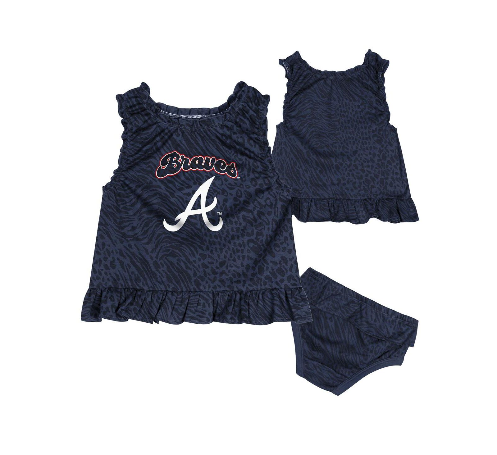 Outerstuff детский комплект для мальчиков и девочек Atlanta Braves Navy