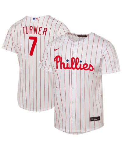 Детская футболка Nike White Trea Turner Philadelphia Phillies Home Replica Player Jersey