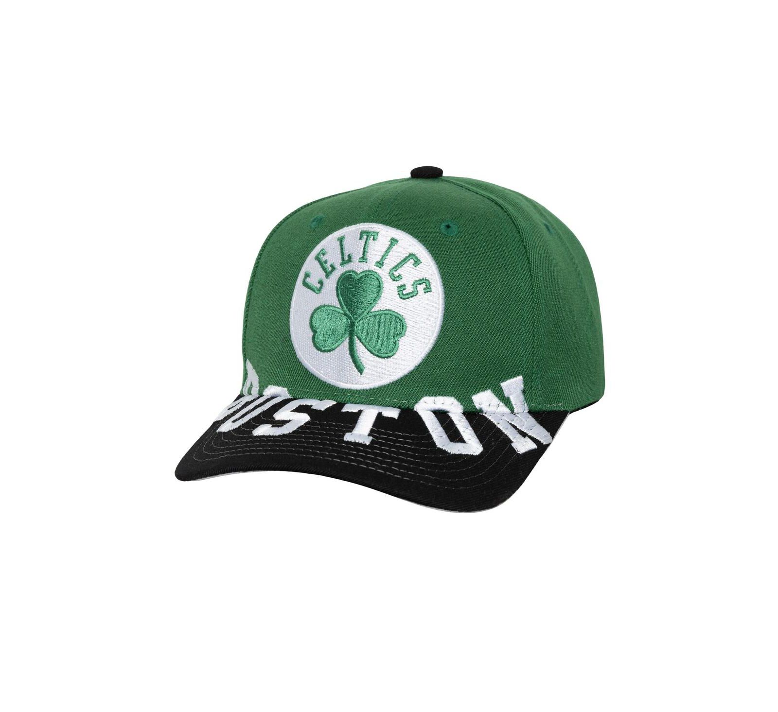 Mitchell & Ness Мужская кепка snapback Boston Celtics Under Arch Two-Tone Pro Crown, Kelly Green/Black