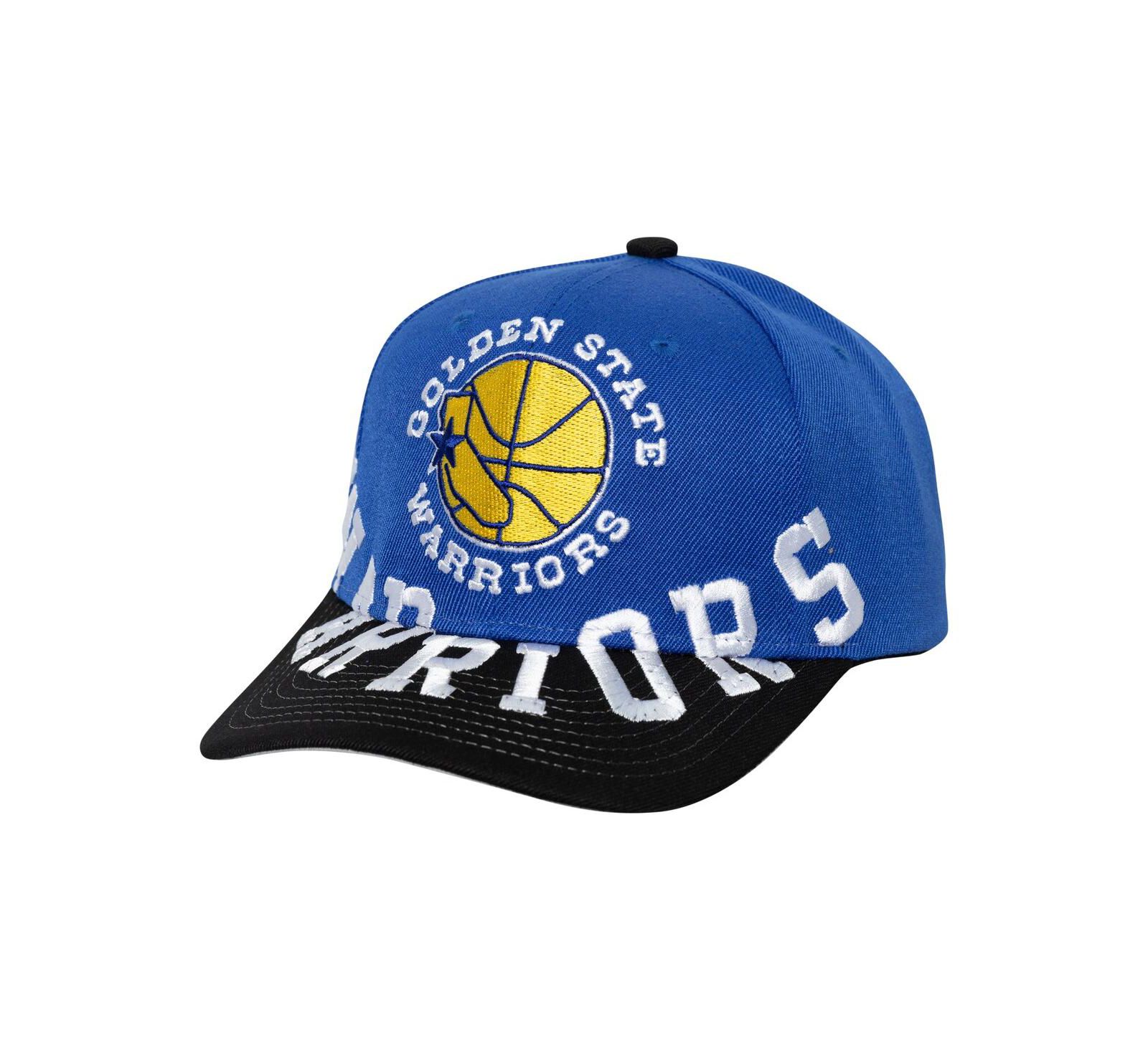 Мужской снэпбэк Mitchell & Ness Royal/Black Golden State Warriors Under Arch Two-Tone Pro Crown Hat