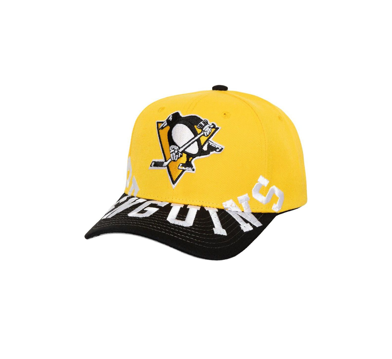 Mitchell & Ness Men's Gold/Black Pittsburgh Penguins Under Arch Two-Tone Pro Crown Snapback Hat