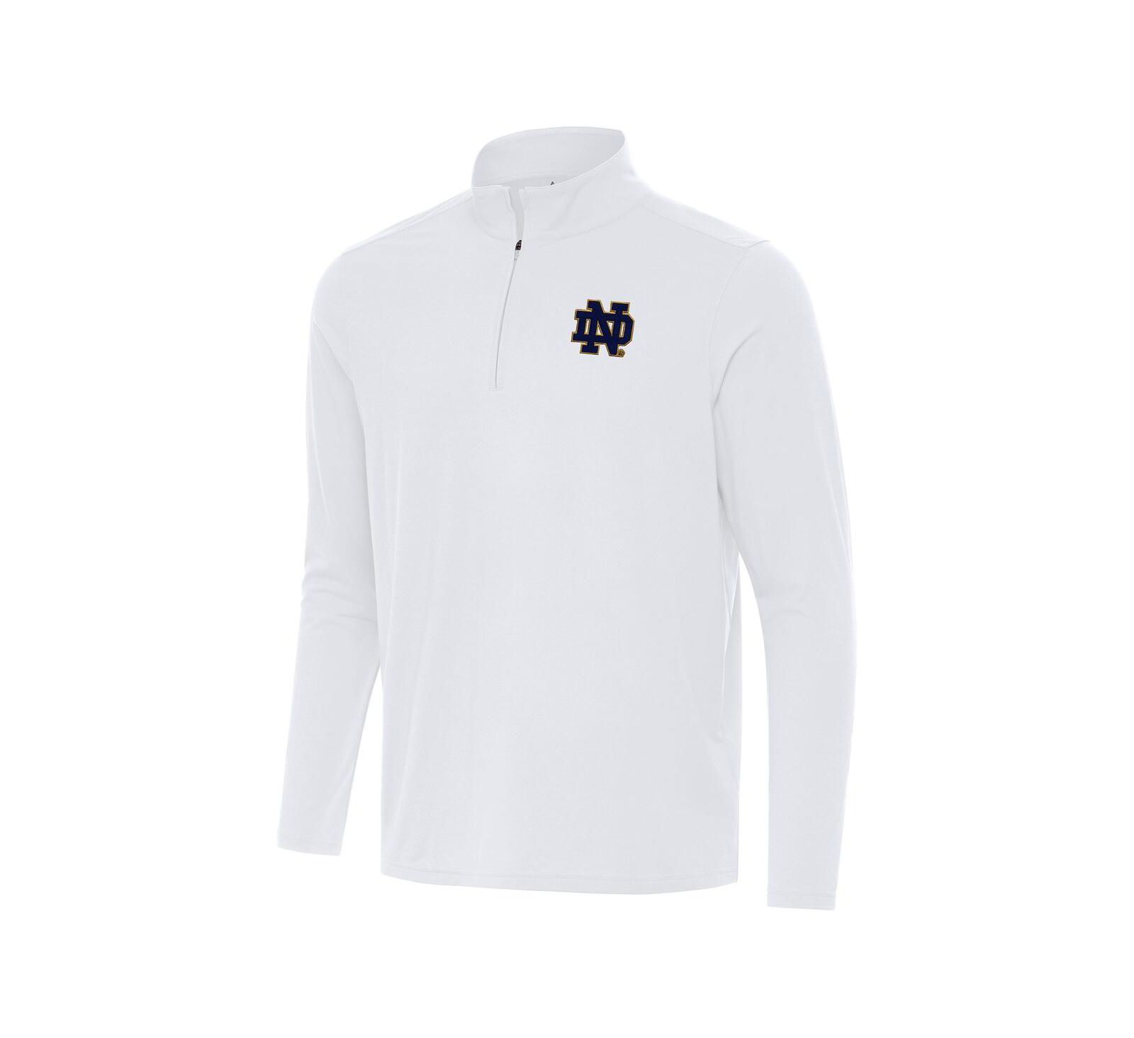Мужской джемпер Antigua Notre Dame Fighting Irish Intent с молнией на четверть, белый
