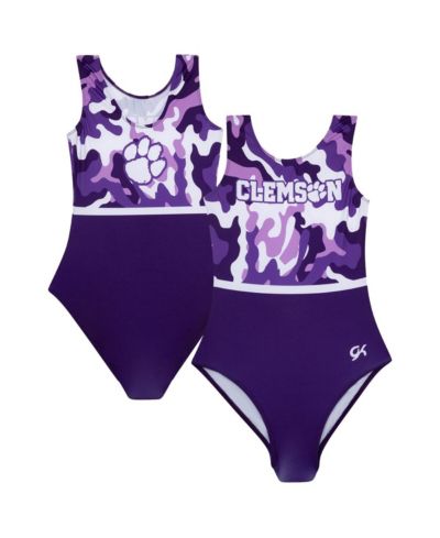 Детское трико для GK Elite Big Girls Purple Clemson Tigers Elite Replica