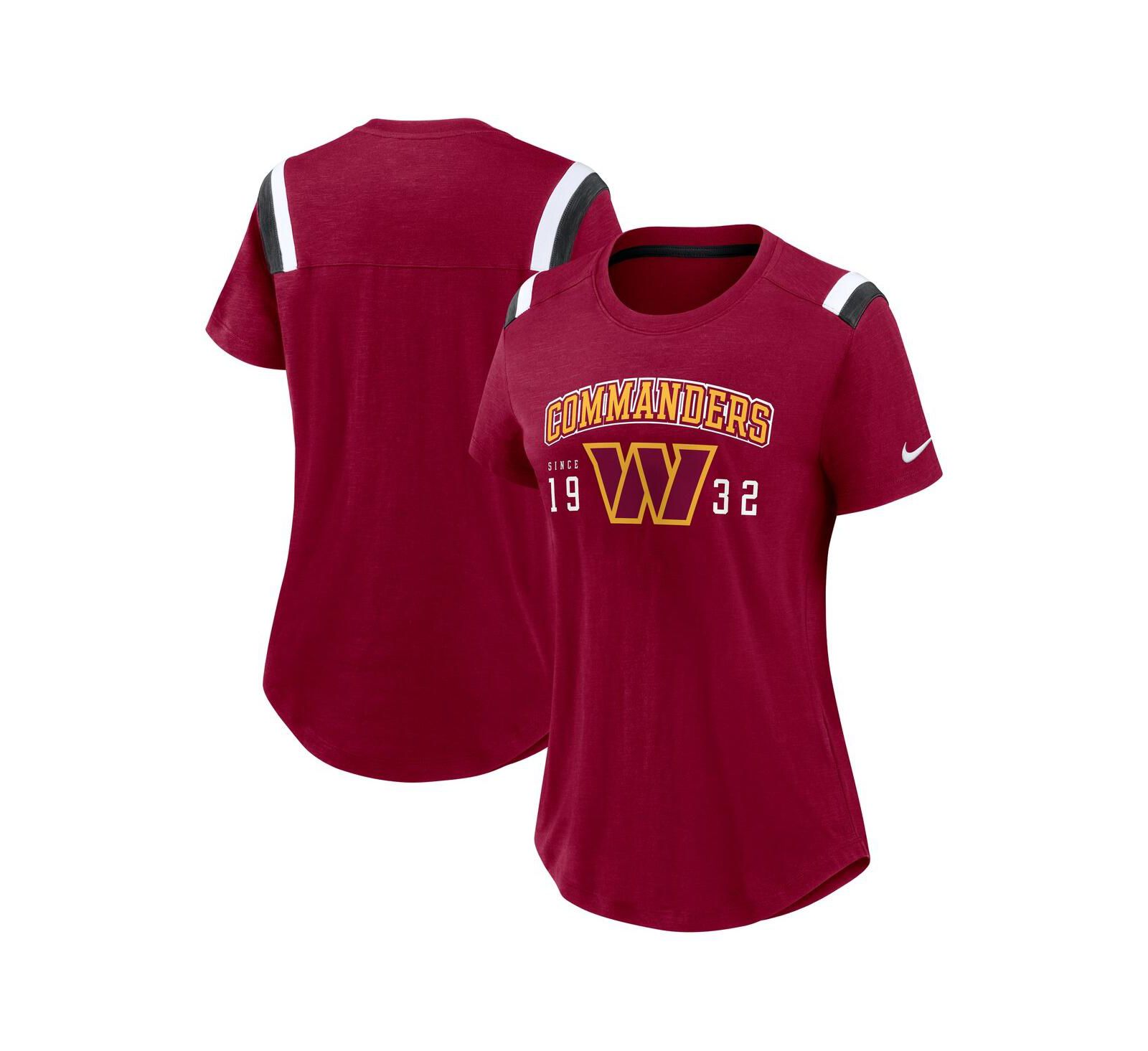 Nike Women's Heather Red Washington Commanders Historic Slub Fashion T-Shirt