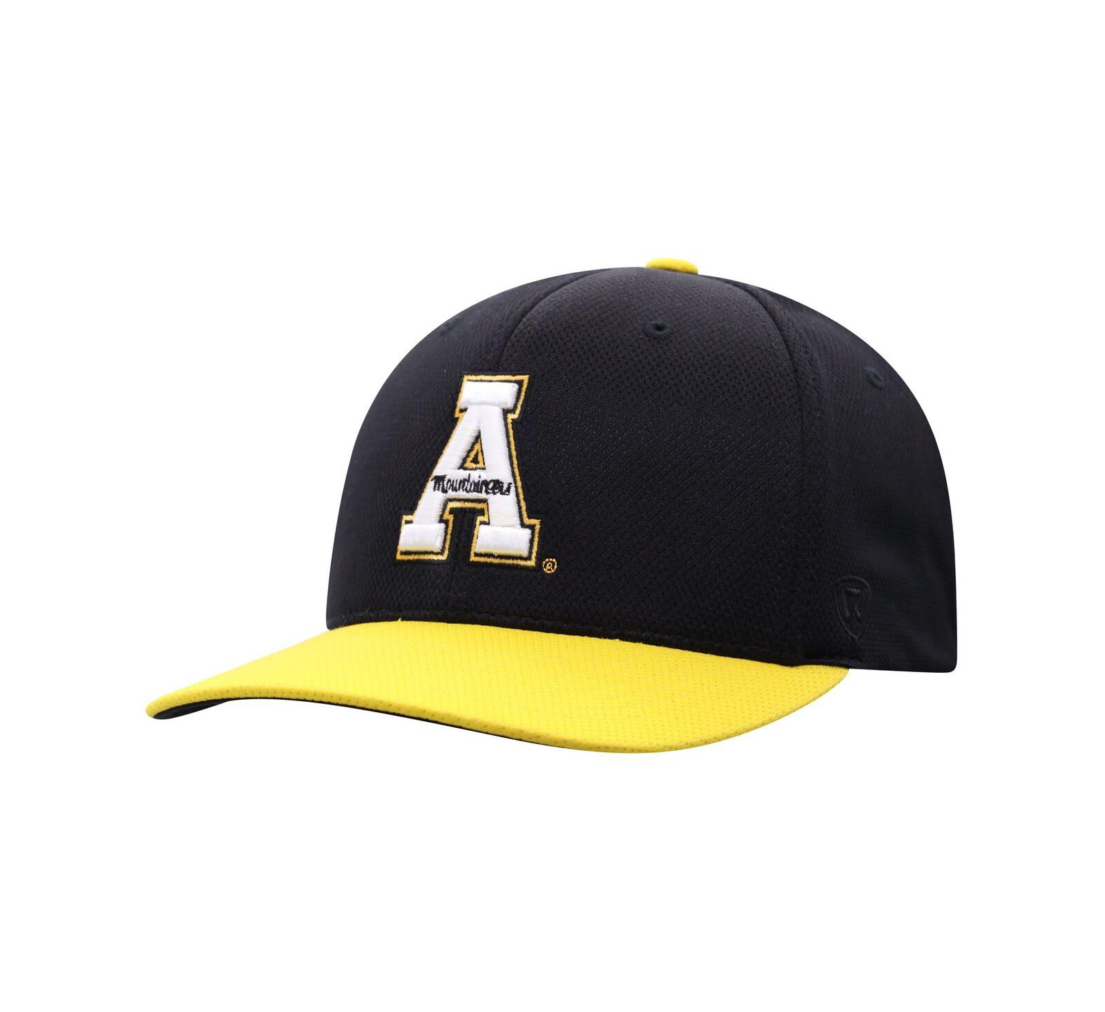 Кепка Top of the World Men's черная Appalachian State Mountaineers Reflex Two-Tone Flex