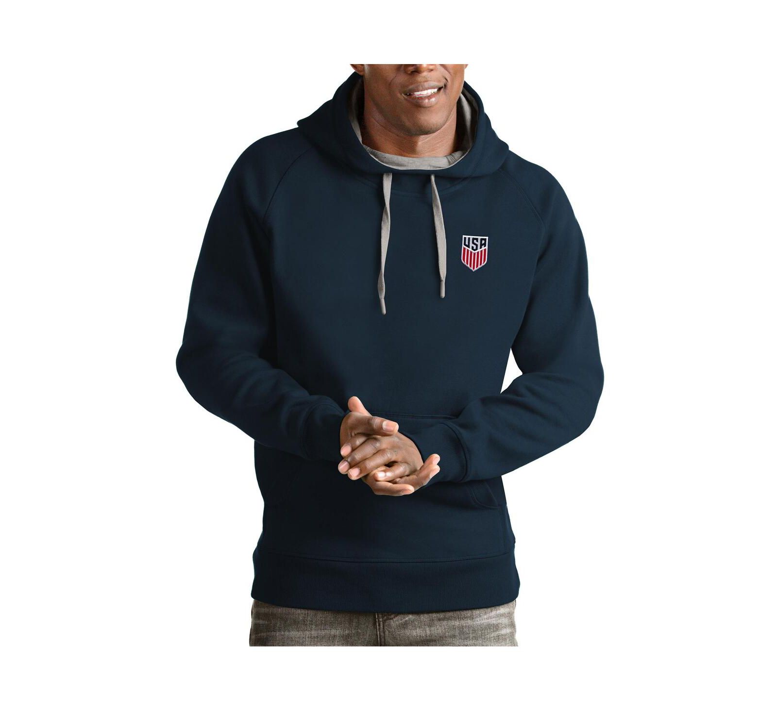 Antigua Men's Navy USMNT Victory Pullover Hoodie