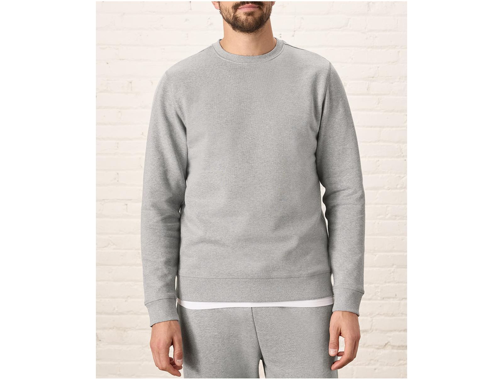 Pact Men's Organic Cotton Cloud Brushed Fleece Crew Sweatshirt