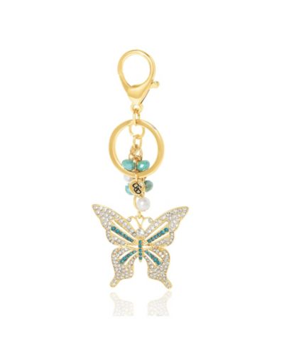 Jessica Simpson Pave Crystal Butterfly Keychain