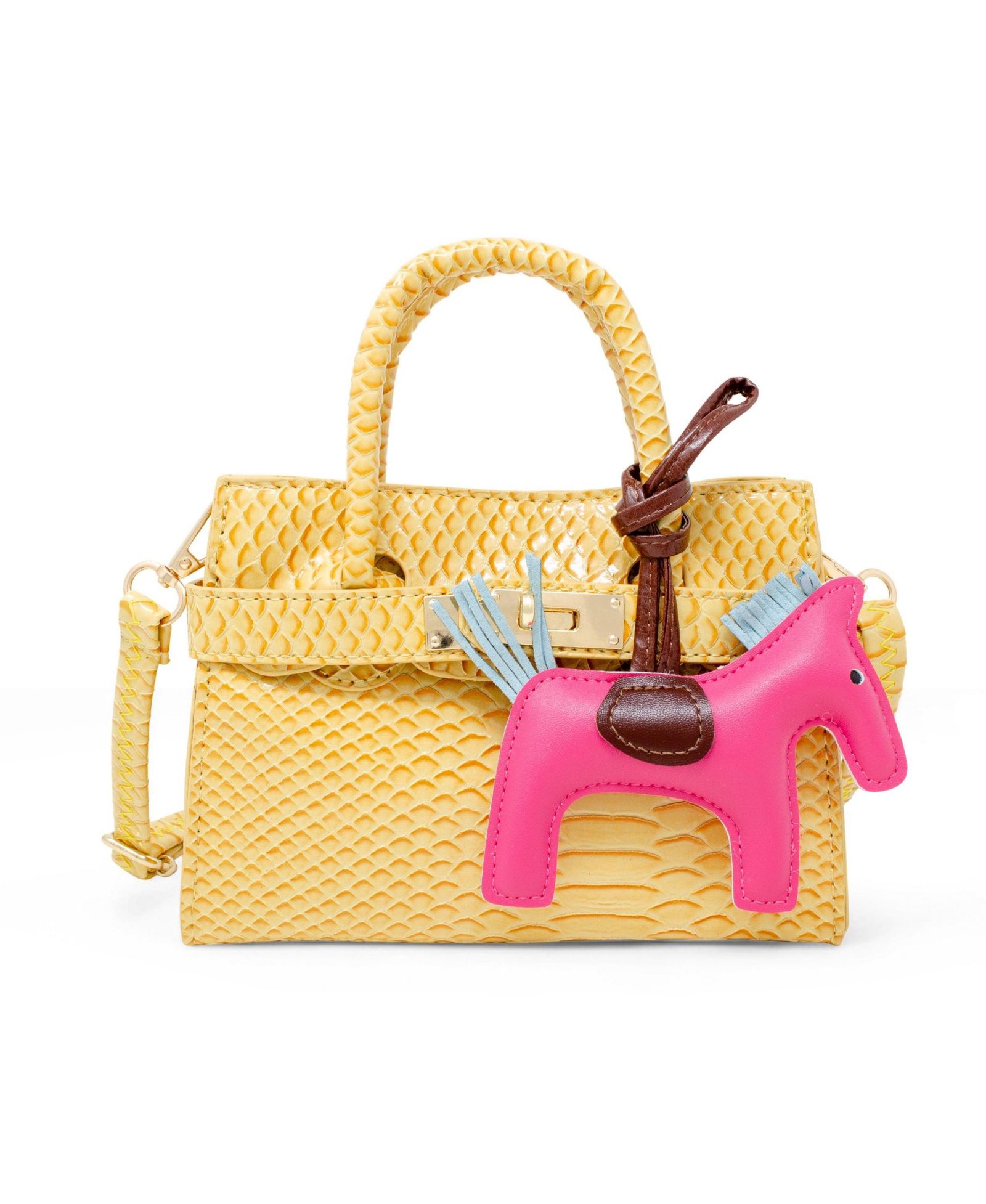 Tiny Treats + Zomi Gems Girls Crocodile Pony Handbag, Orange