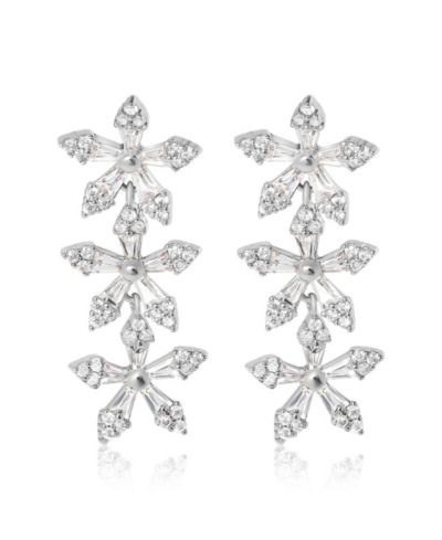 Jessica Simpson серьги-подвески Crystal Snowflake