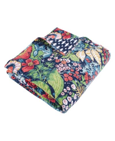 Реверсивное стеганое покрывало Levtex Night Garden, 50" x 60"
