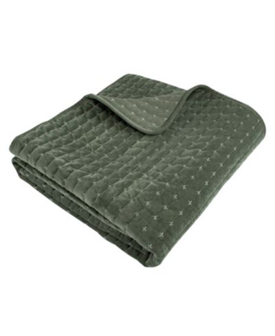 Levtex reversible стеганое покрывало из бархата, 50" x 60"