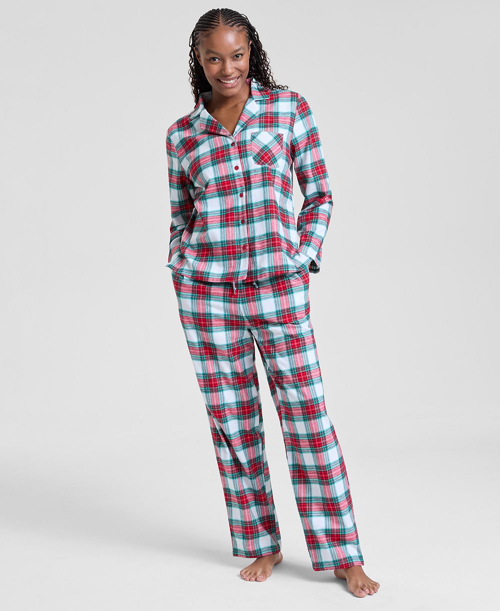 Holiday Lane Женский चीजोंкий клетчатый хлопковый пиWMNDA pajama set