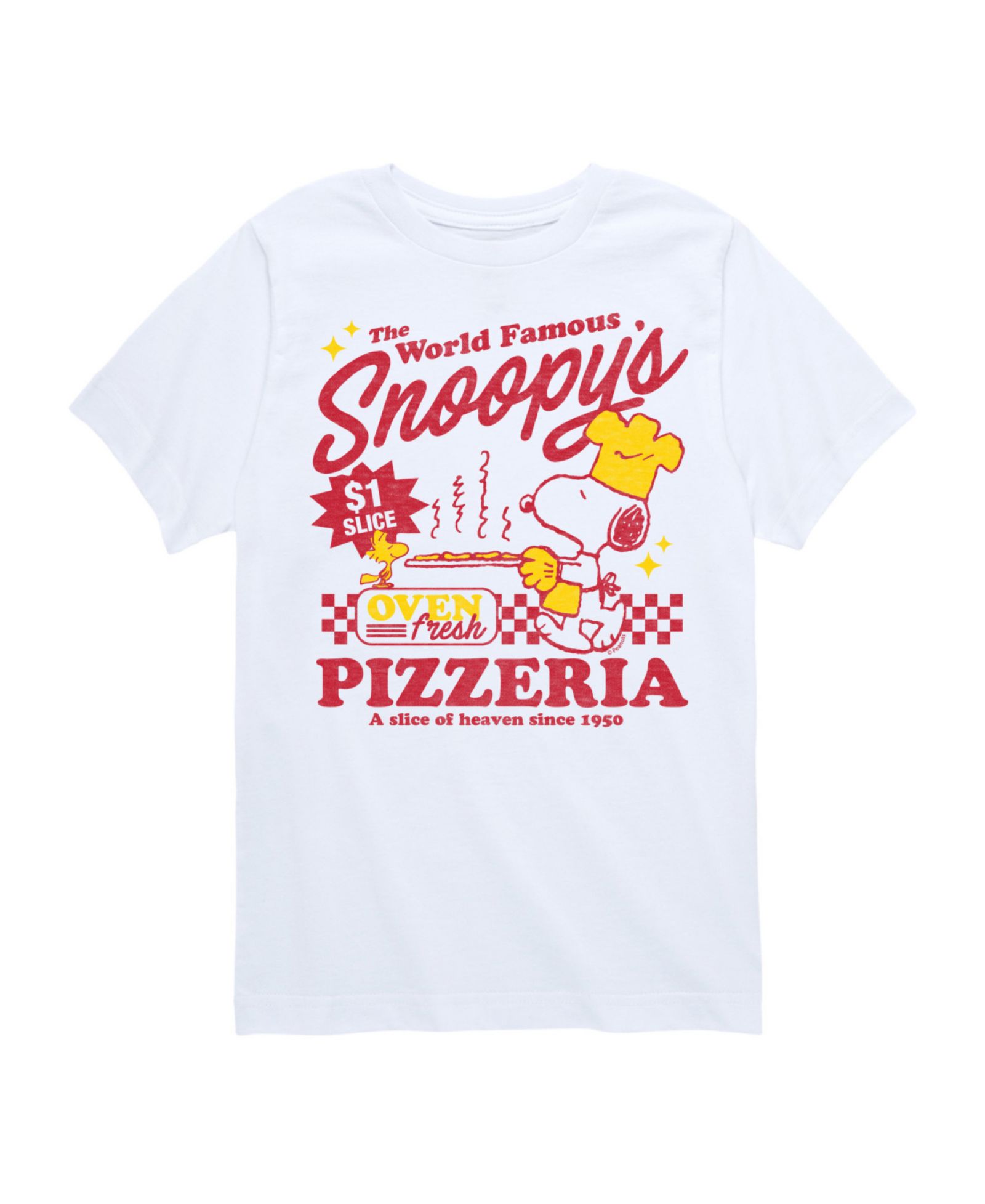 Peanuts Футболка с принтом Pizzeria для мальчиков