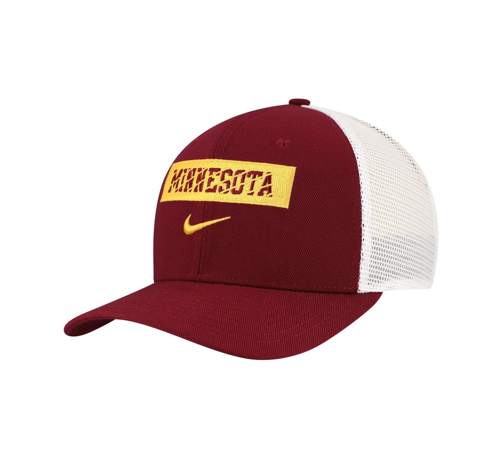 Мужская бейсболка Nike Maroon Minnesota Golden Gophers 2024/25 Sideline Rise Trucker Adjustable Hat
