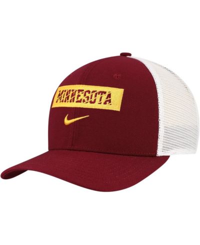 Мужская бейсболка Nike Maroon Minnesota Golden Gophers 2024/25 Sideline Rise Trucker Adjustable Hat