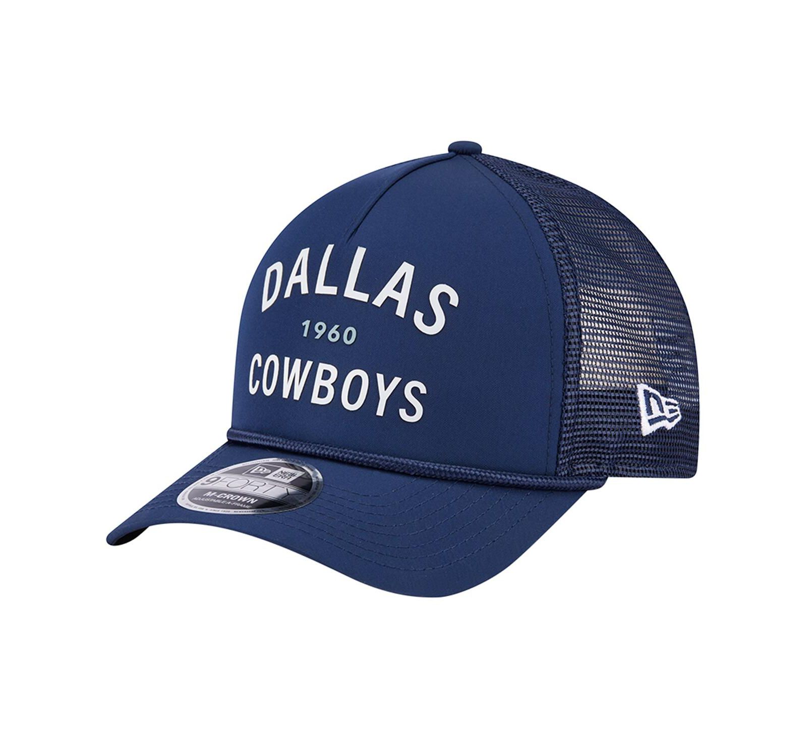 Мужская кепка New Era Navy Dallas Cowboys Active Minimalist M-Crown A-Frame 9FORTY Adjustable Hat