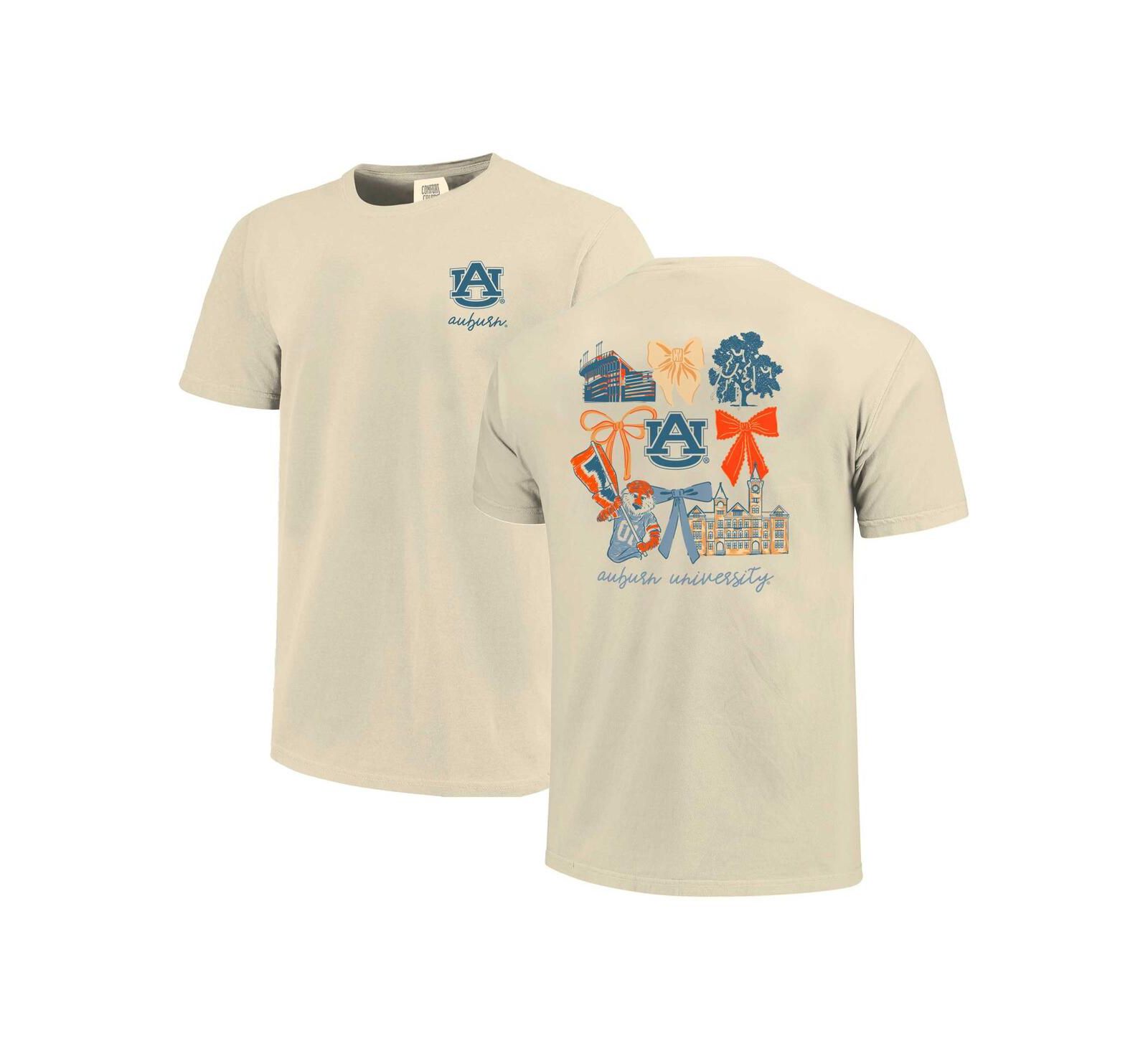 Comfort Colors Women's Natural Auburn Tigers Coquette T-Shirt