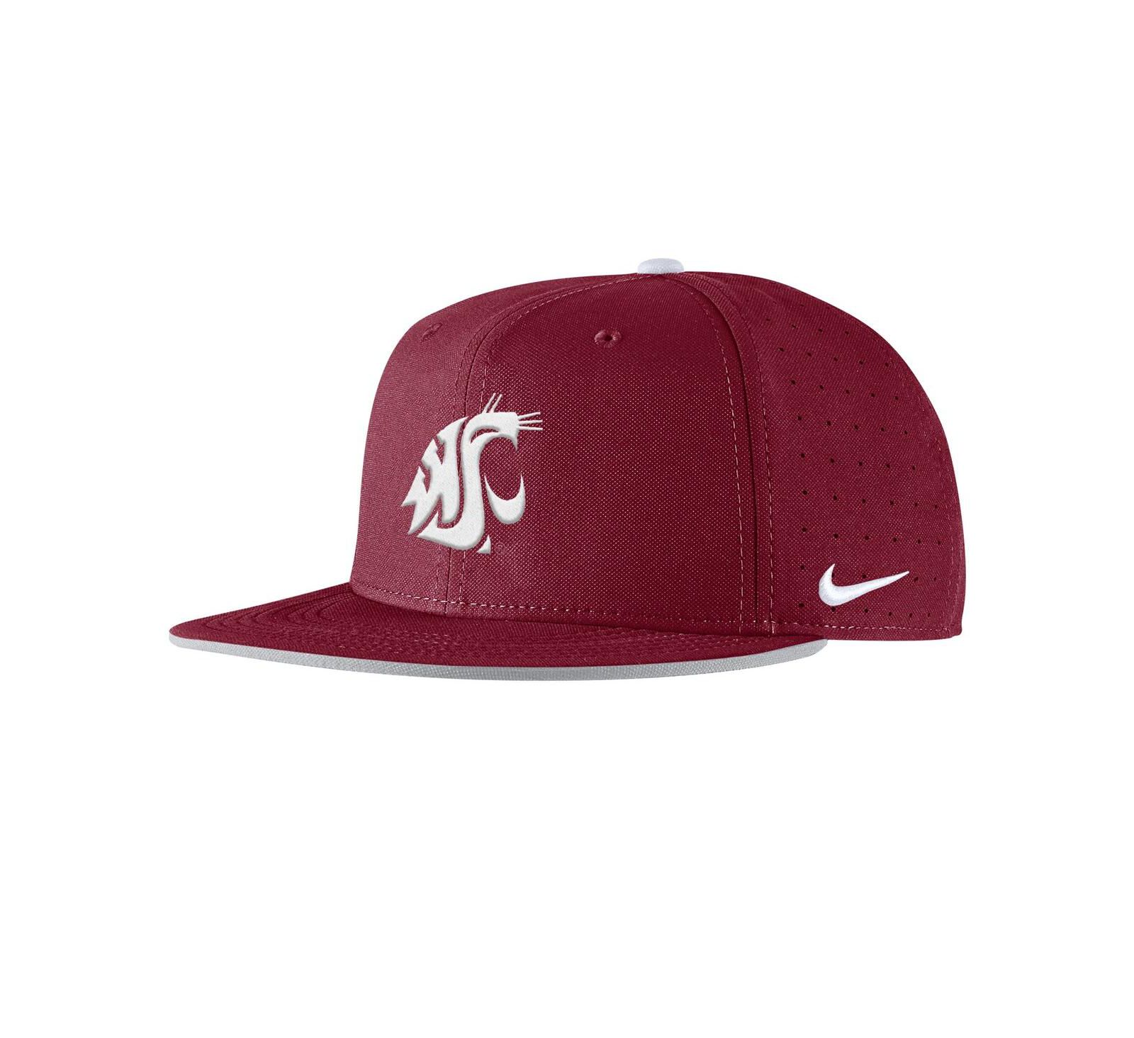 Мужская бейсболка Nike Crimson Washington State Cougars On-Field True Performance Baseball Fitted Hat