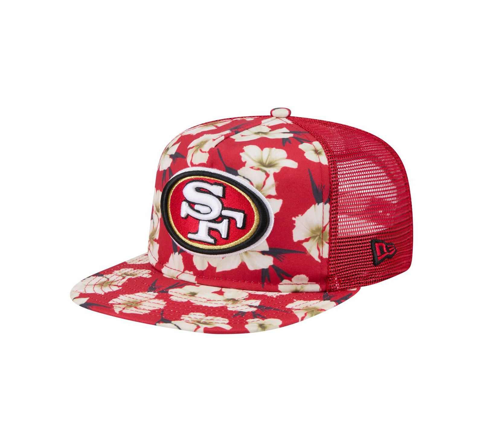 New Era Men's Scarlet San Francisco 49ers Adventure Pattern Golfer Snapback Hat