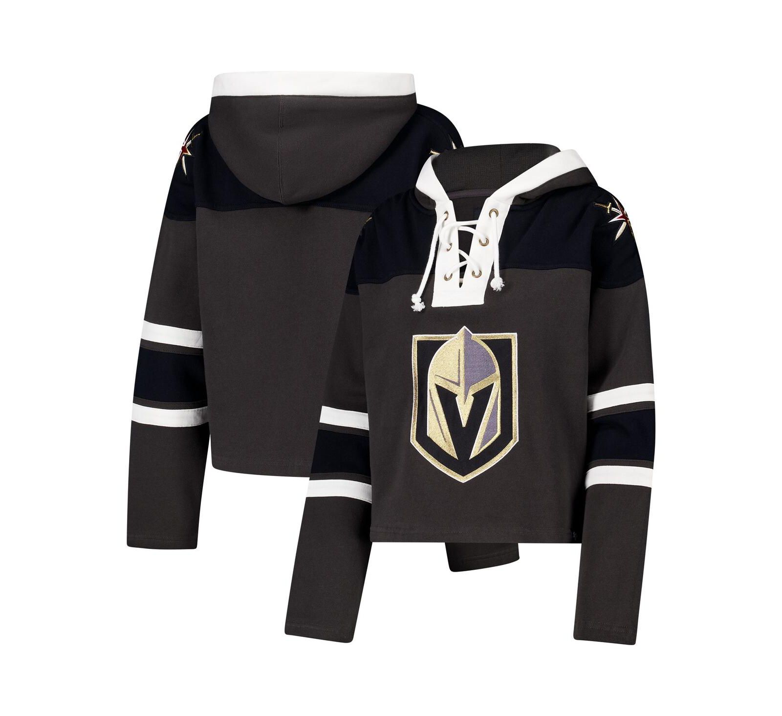 Женское укороченное худи '47 Brand, угольный цвет, Vegas Golden Knights