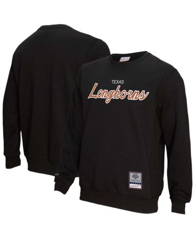 Мужская толстовка Mitchell & Ness Black Texas Longhorns Elite Script Pullover