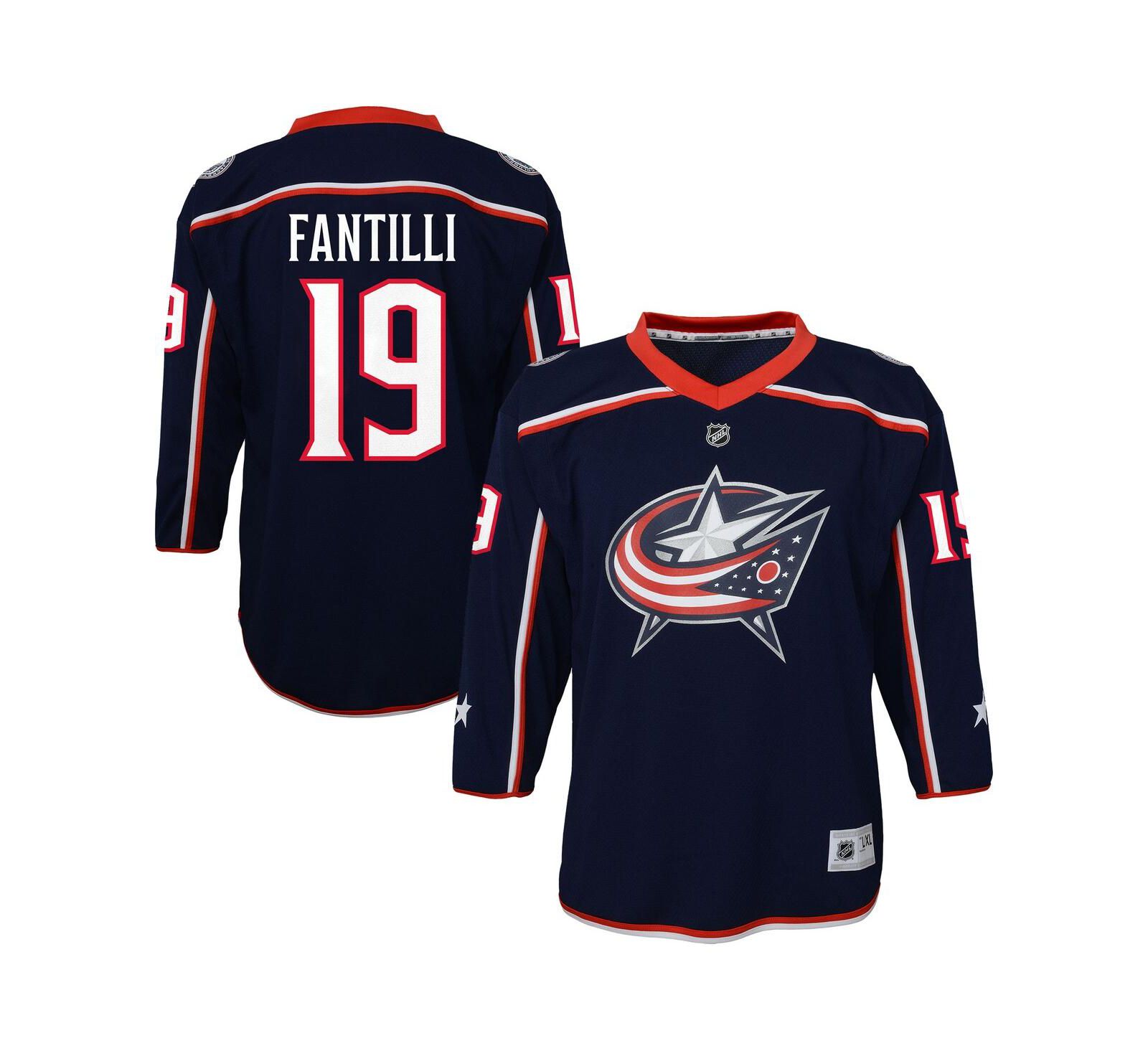 Outerstuff Реплика джерси Adam Fantilli Columbus Blue Jackets для мальчиков и девочек, синяя