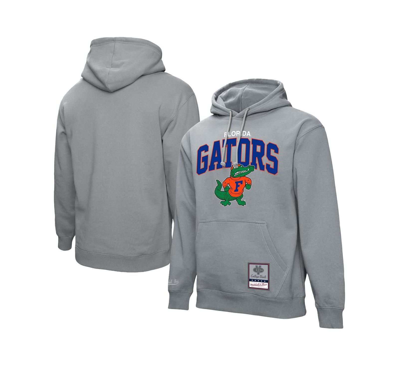 Mitchell & Ness Men's Heather Gray Florida Gators Classic Arch Pullover Hoodie