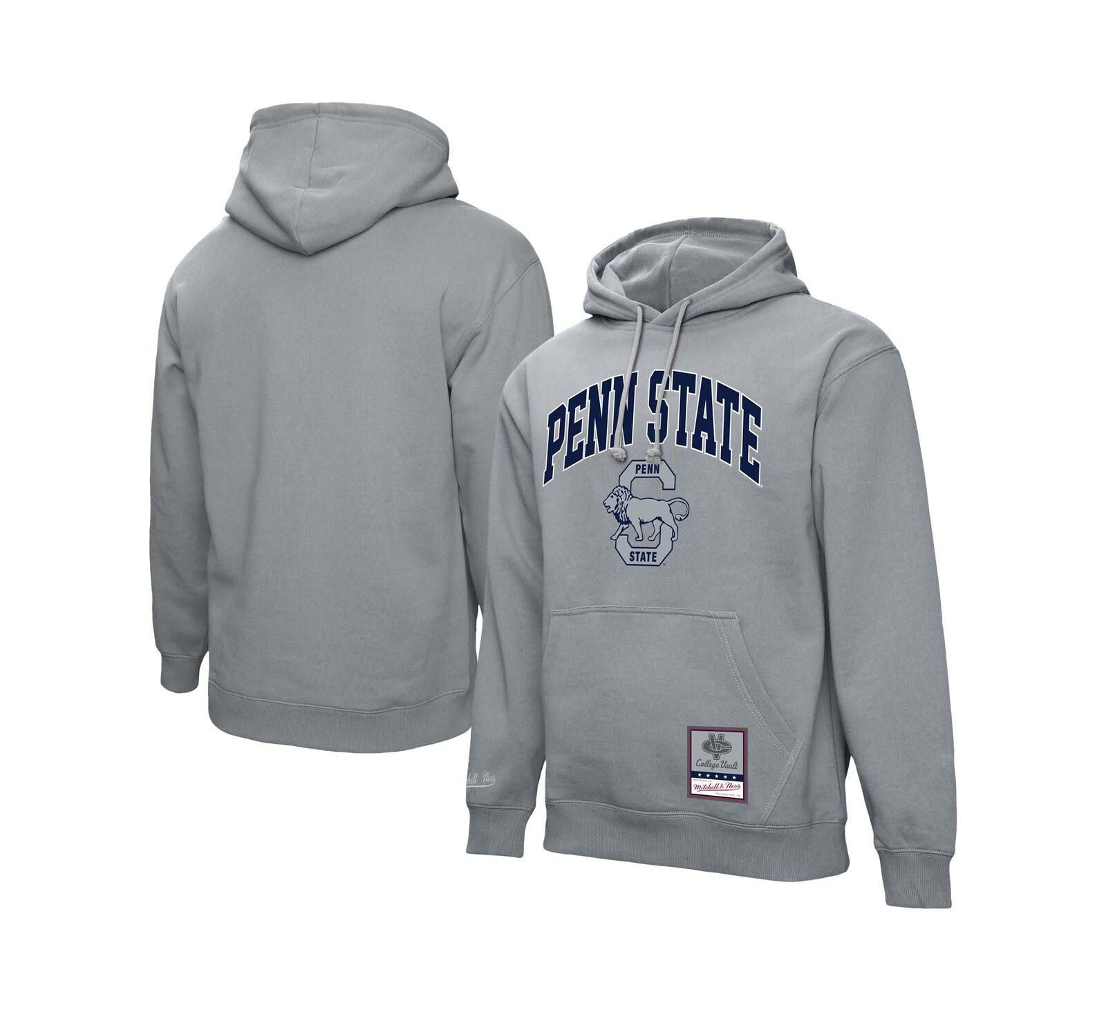 Мужское худи Mitchell & Ness Heather Gray Penn State Nittany Lions Classic Arch