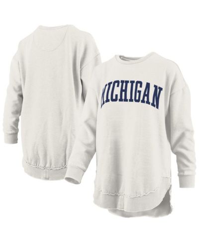 Pressbox Женский свитшот-поло Michigan Wolverines Melange Fleece Long Sleeve