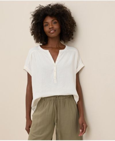 Женский топ Pact Organic Cotton Coastal Double Gauze Popover