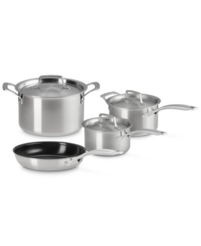 Le Creuset Essential Stainless Steel 7-Pc. Cookware Set