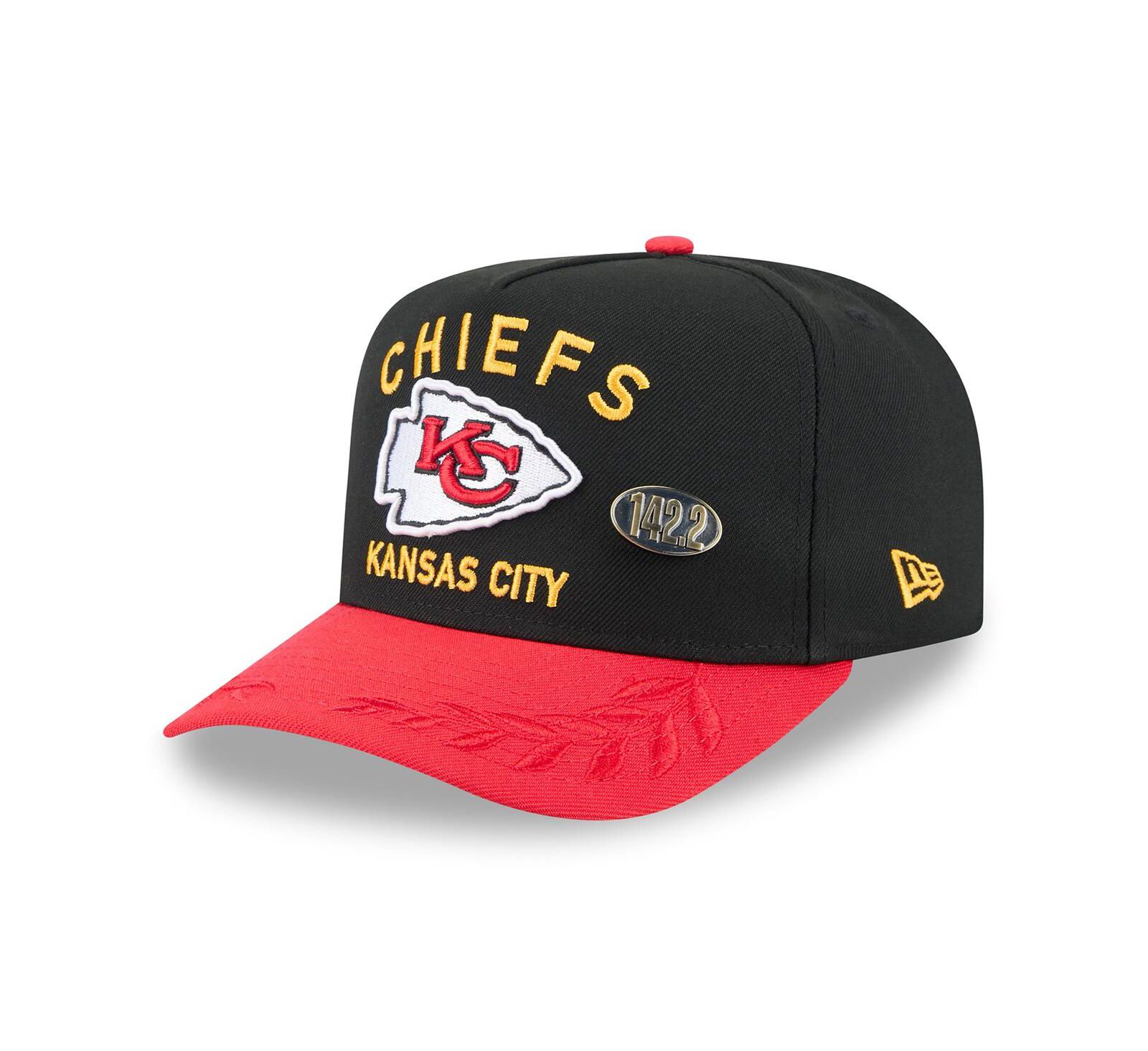 New Era Men's Black/Red Kansas City Chiefs 2025 NFL Draft On Stage A-Frame 59FIFTY Fitted Hat
