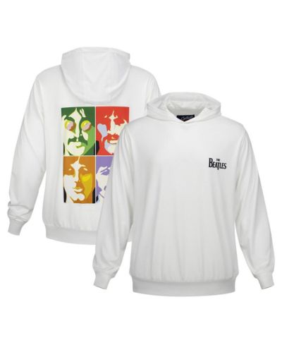 Мужское и женское худи Section 119 White The Beatles Logo and Faces UPF 50 Pullover