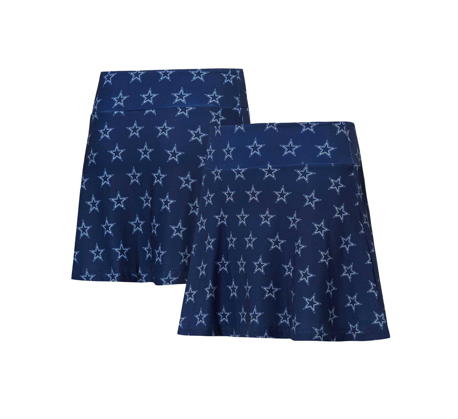 Concepts Sport Women's Navy Dallas Cowboys Record Allover Print Knit Sleep Skort