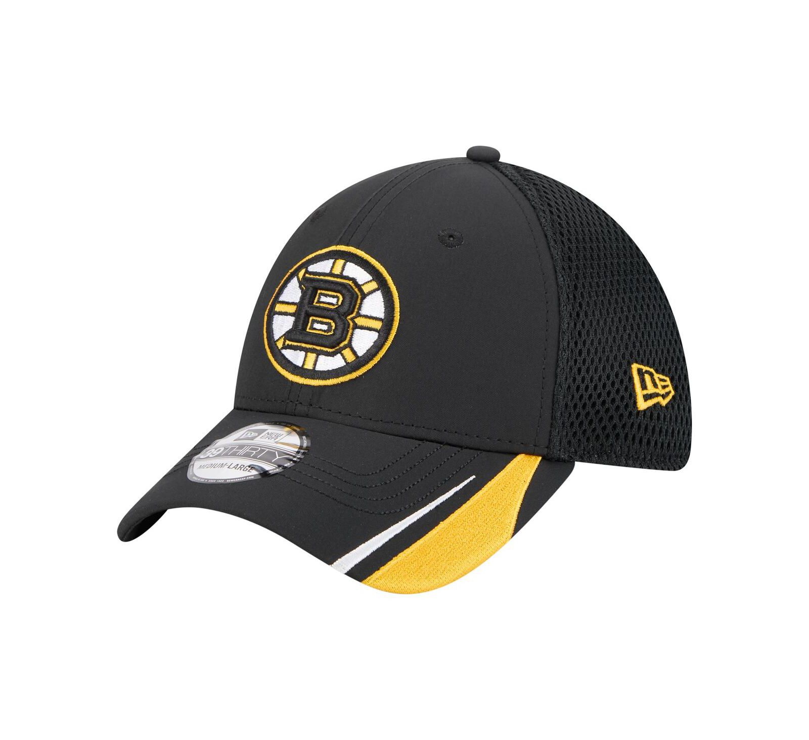 Мужская кепка New Era Boston Bruins Linear Featherweight 39THIRTY Flex, черная