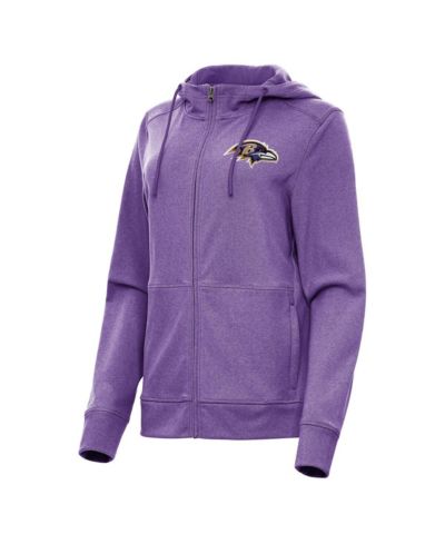 Женская толстовка на молнии Antigua Heather Purple Baltimore Ravens Seeker