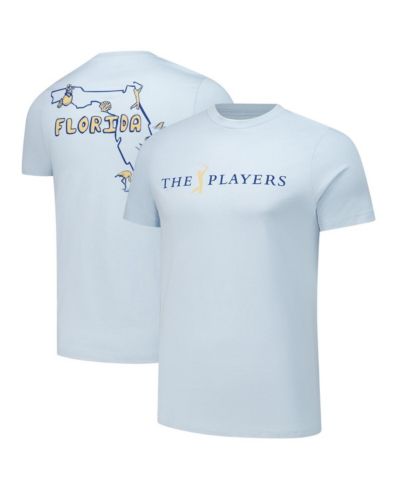 Flomotion Мужская и Женская футболка THE PLAYERS Florida Outline, светло-голубая