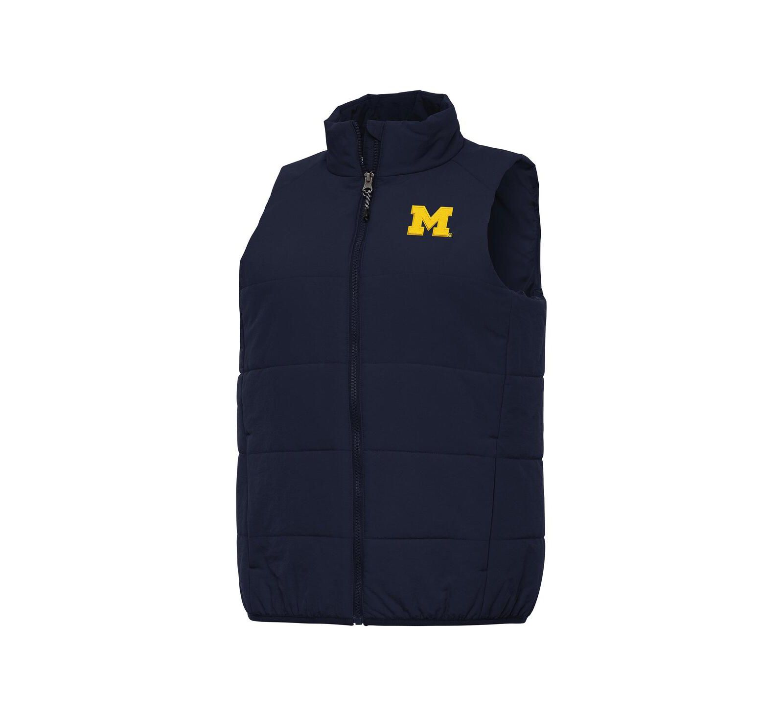 Antigua Women's Navy Michigan Wolverines Experience Full-Zip Vest