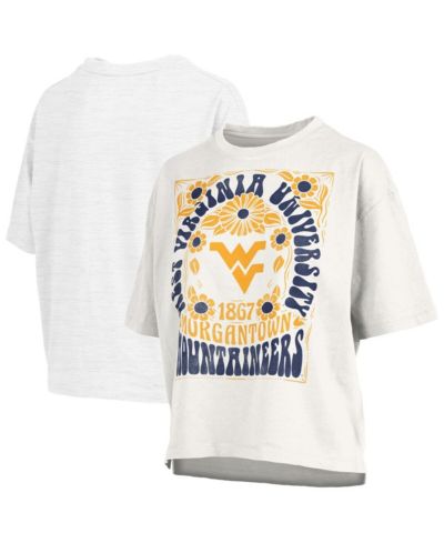 Pressbox Женская белая футболка West Virginia Mountaineers