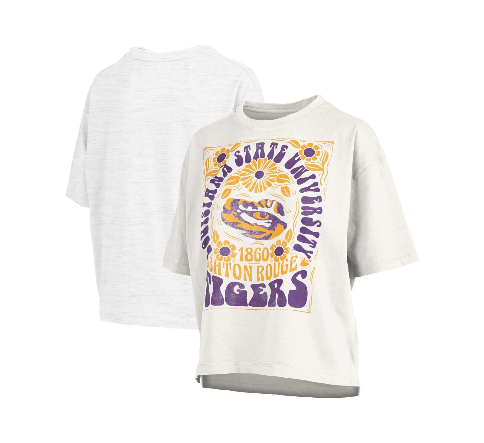 Pressbox Женская оверсайз футболка LSU Tigers Harmony White