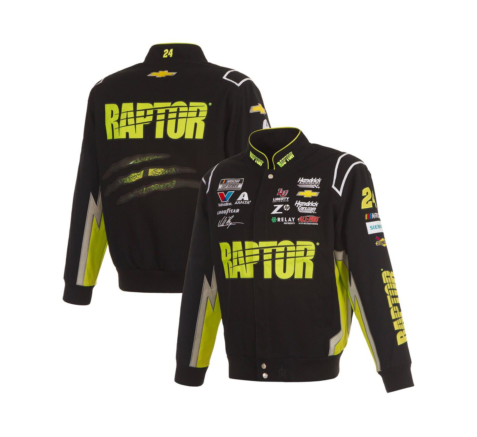Куртка JH Design William Byron Raptor, черная, твил, на кнопках, Мужская